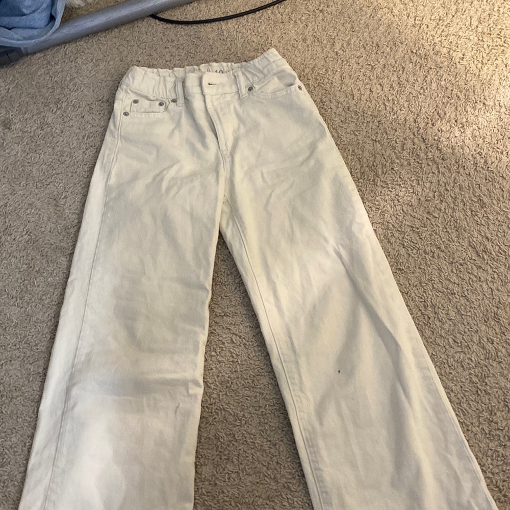 *GAP* kids size 10 High wide beige jeans